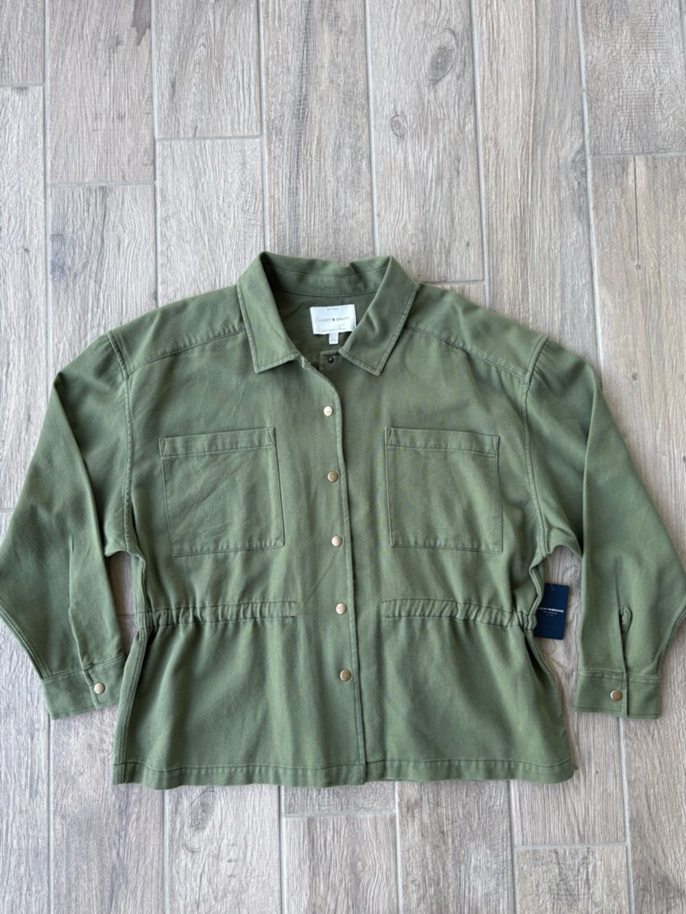 Lucky Brand Women's Utility
Military Army Green Cotton Jacket Size XL   NWT